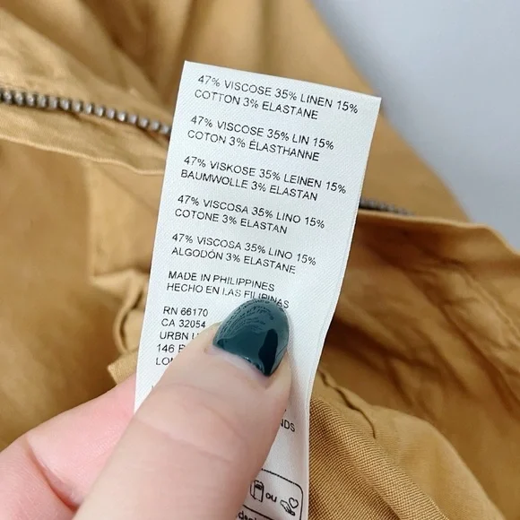 Anthropologie Maeve The Colette Weekend Jumpsuit Camel Tan Size 8 Belted NEW - Picture 13 of 13